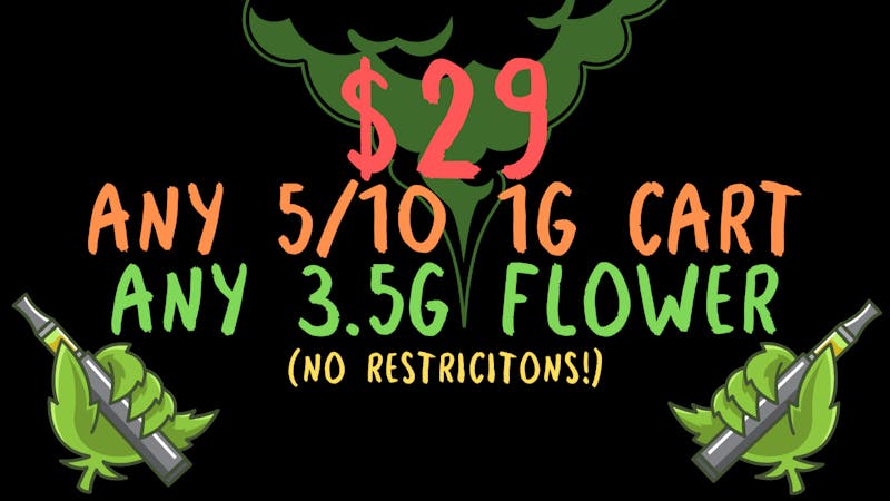 420 Holiday - Long Beach ANY 3.5g Flower OR ANY 5/10 1g Cart for just $29!
