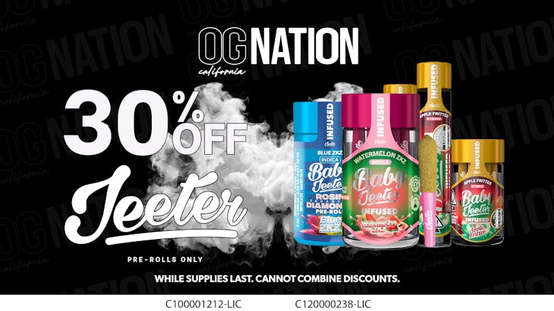 OG NATION - Maywood 30% Off Jeeter Prerolls
