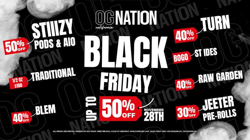 OG NATION - El Monte Up to 50% Off Black Friday at OG Nation!