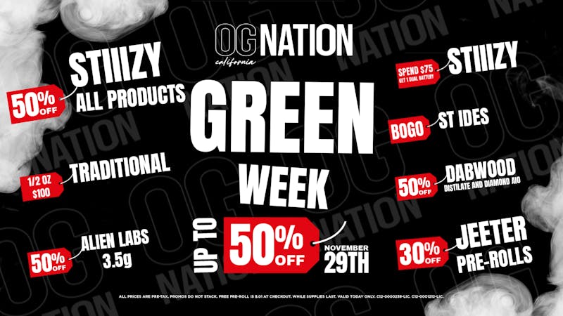 OG NATION - Maywood Up to 50% Off Green Week at OG Nation!