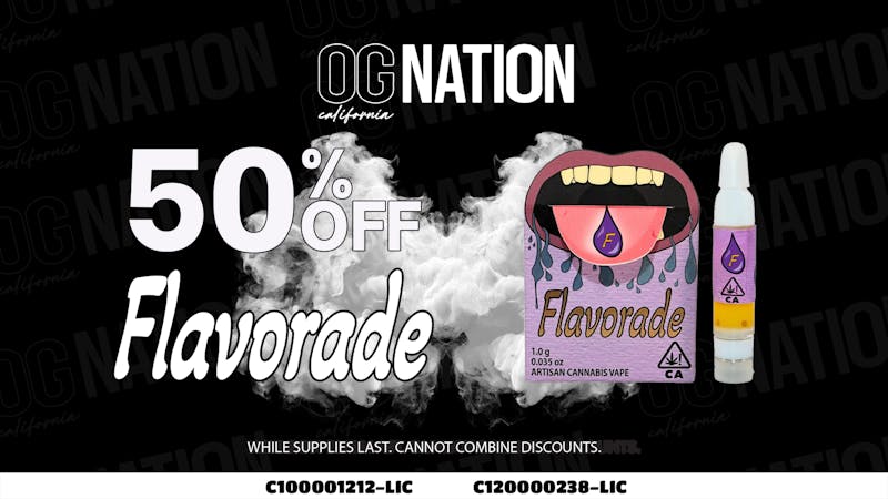 OG NATION - El Monte 50% OFF FLAVORADE VAPES