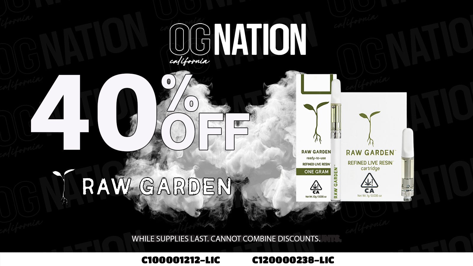 OG Nation Delivery Los Angeles 40% Off Raw Garden