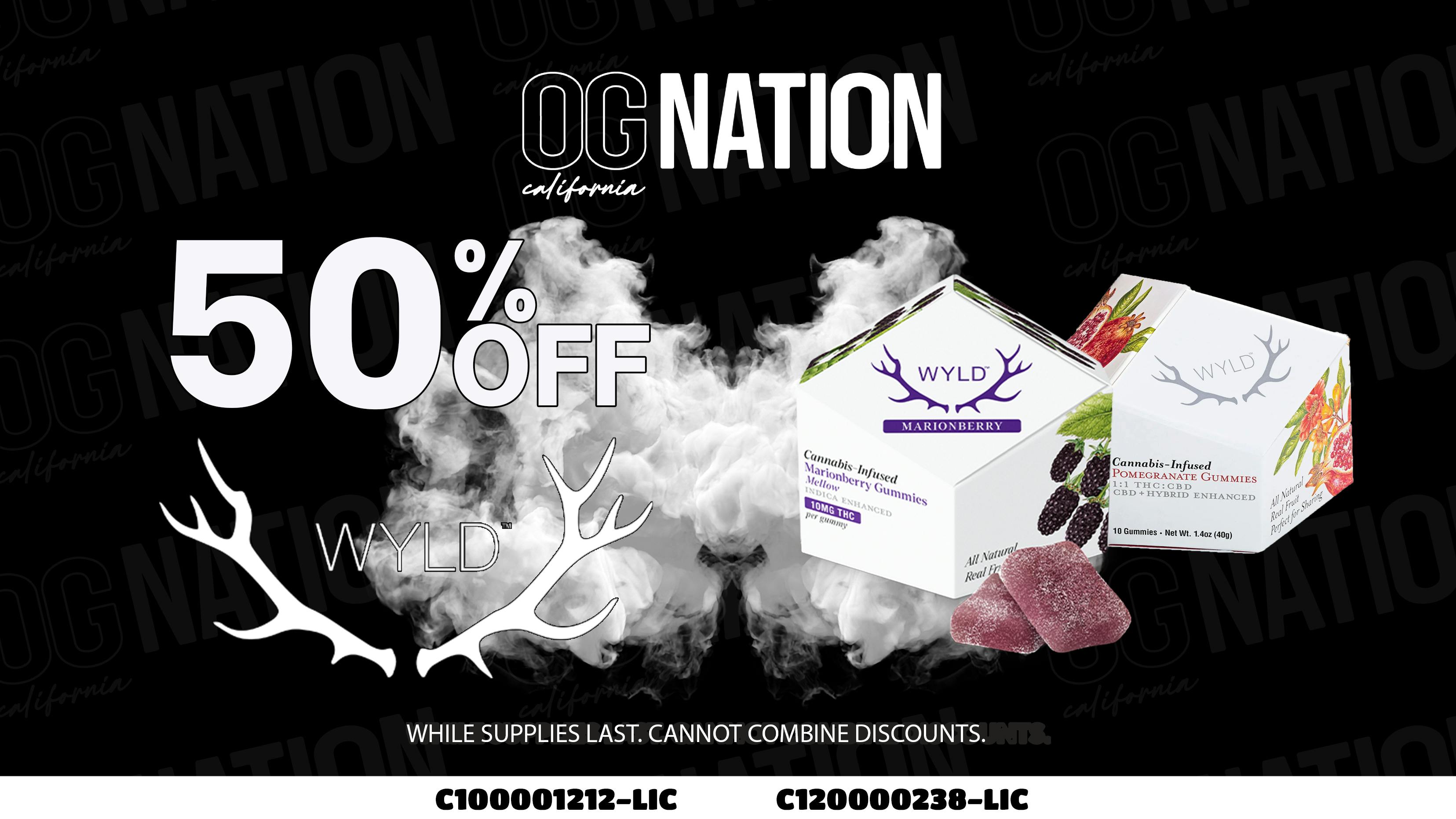 OG Nation Delivery Los Angeles 50% Off WYLD