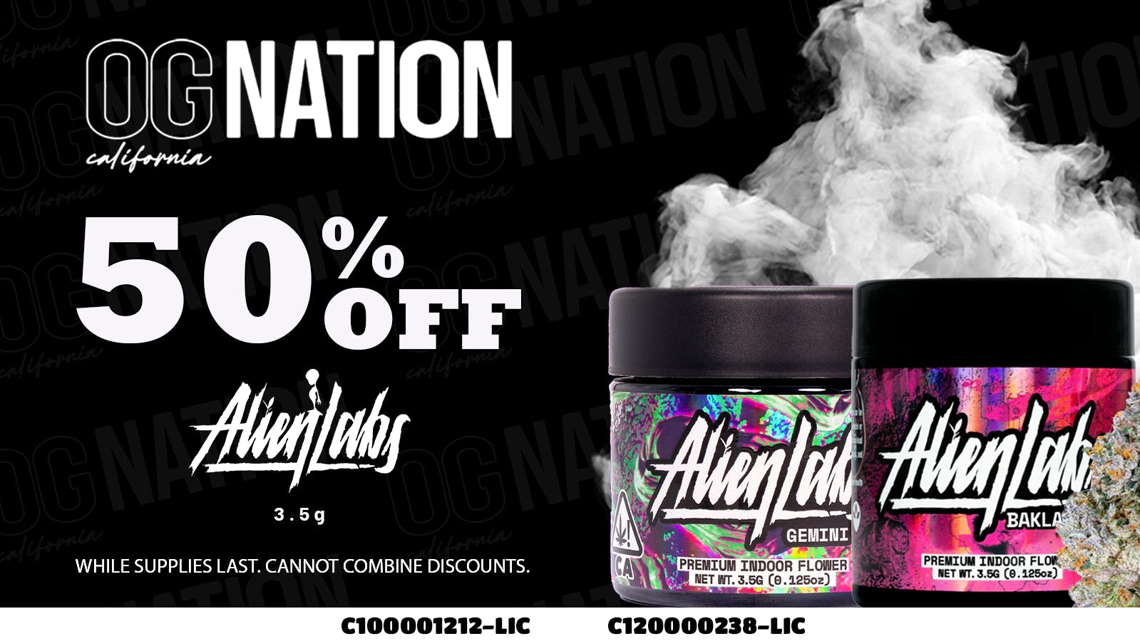 OG NATION - Maywood 50% Off Alien Labs 3.5G