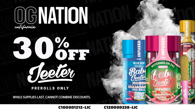 OG NATION - El Monte 30% Off Jeeter Prerolls