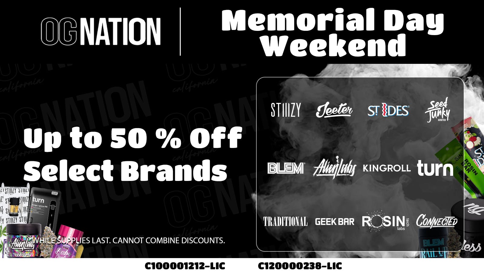 OG Nation Delivery Los Angeles Up to 50% Off Memorial Day Weekend Day 2