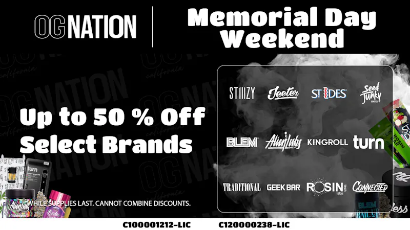 OG Nation Delivery Los Angeles Up to 50% Off Memorial Day Weekend Day 2
