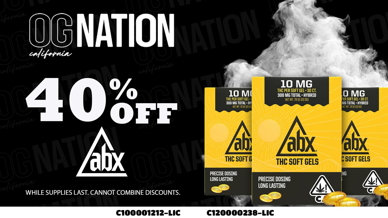 OG NATION - Maywood 40% Off ABX Products