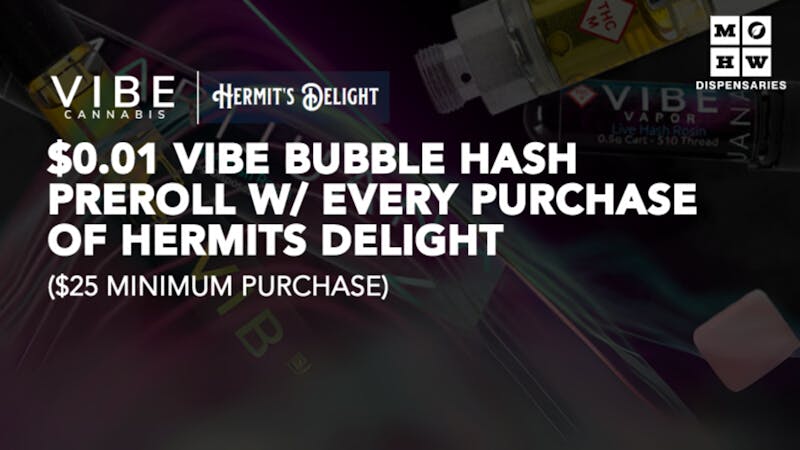 Missouri Health and Wellness - Jefferson City $0.01 Vibe Bubble Hash Preroll