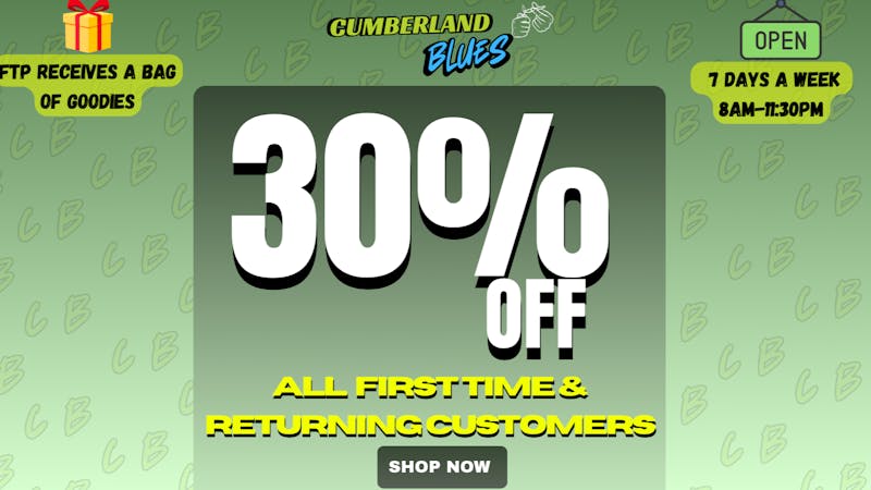Cumberland Blues Delivery - Solana Beach 30% OFF ENTIRE MENU