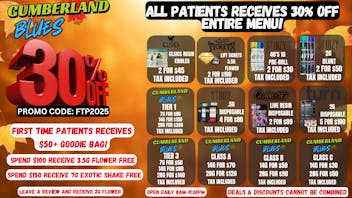 Cumberland Blues Delivery - San Marcos 30% OFF & FREE GOODIE BAG & MORE GIFTS