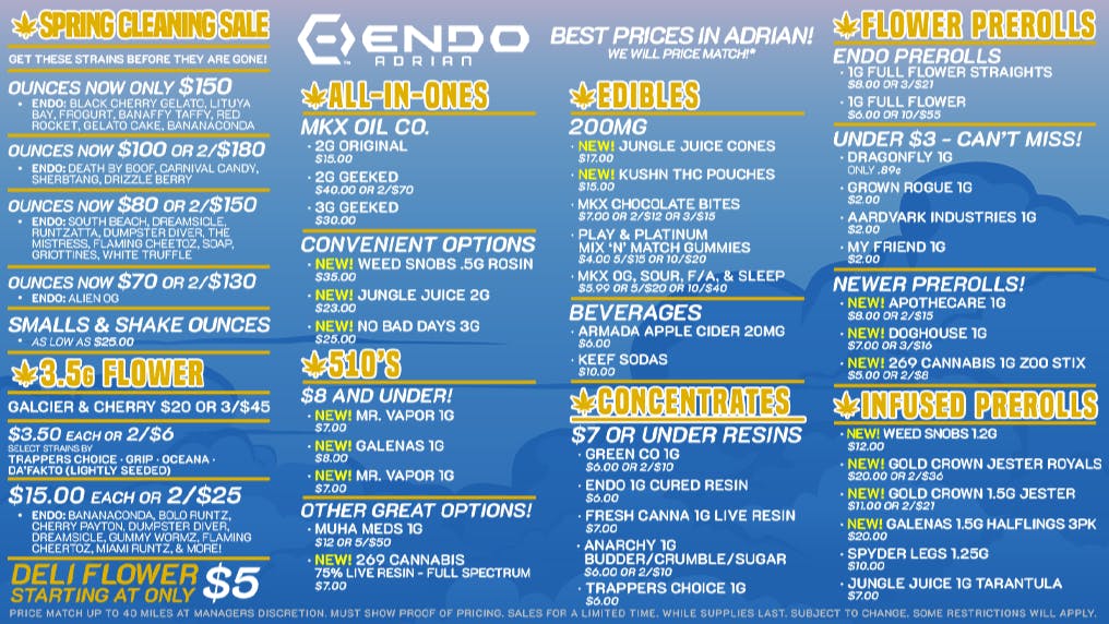 EndoVibe ENDO HAS THE BEST PRICES IN ADRIAN!
