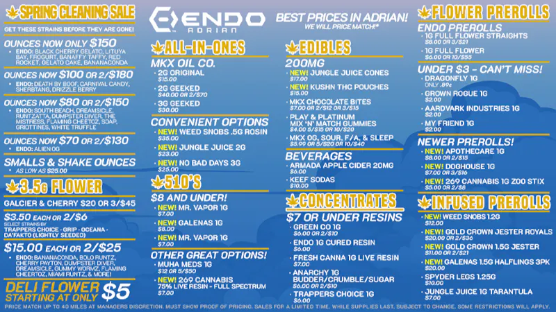 EndoVibe ENDO HAS THE BEST PRICES IN ADRIAN!