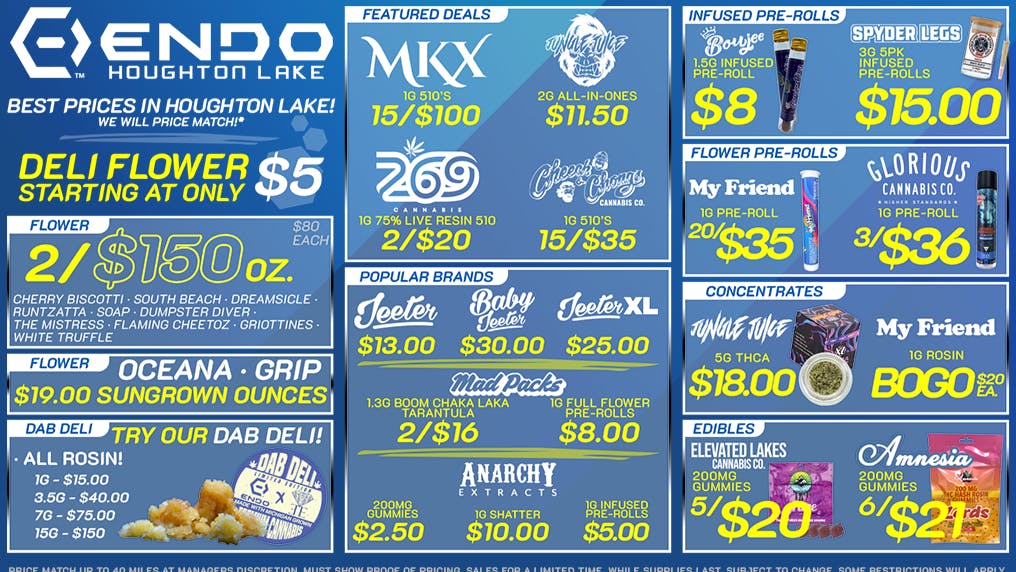 EndoVibe - Houghton Lake - DRIVE THRU OPEN GREAT PRICES DAILY AT ENDO HOUGHTON LAKE!