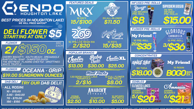 EndoVibe - Houghton Lake - DRIVE THRU OPEN GREAT PRICES DAILY AT ENDO HOUGHTON LAKE!