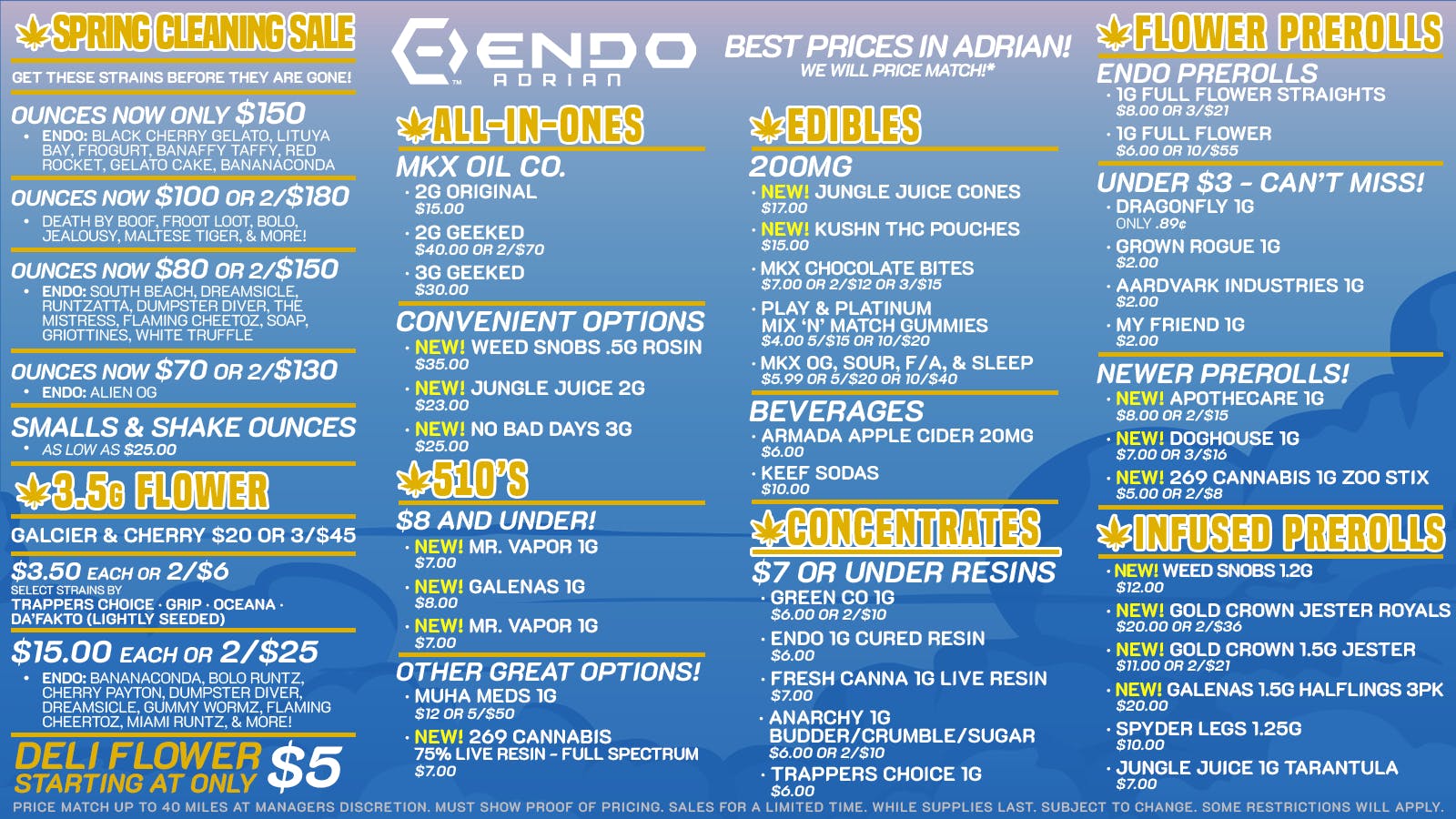 EndoVibe ENDO HAS THE BEST PRICES IN ADRIAN!