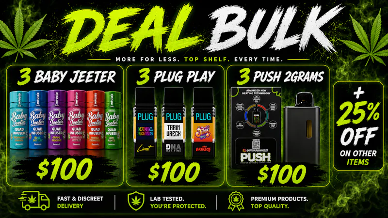 Cannabis Plus - Riverside Bulk Deal + 25% OFF