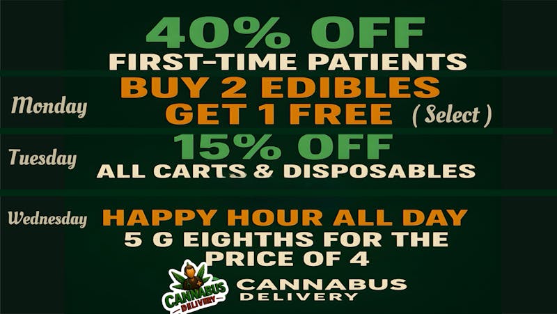 Cannabus - Chula Vista 🚛 FIRST-TIME 40% OFF + DAILY DEALS ROLLIN’ OUT