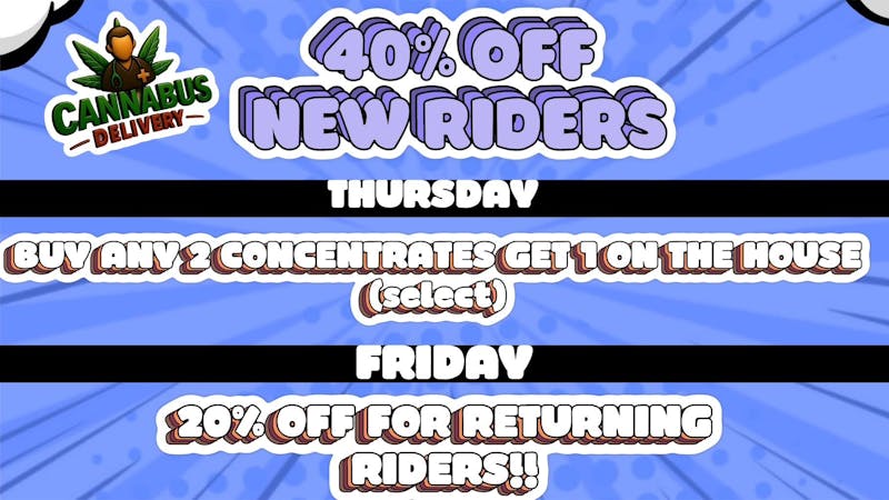 Cannabus - Gaslamp District 🚀 40% OFF NEW RIDERS + FIRE DEALS FOR ALL!🔥