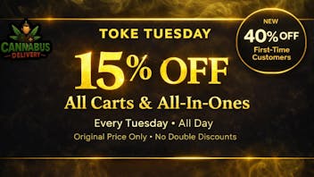 Cannabus - La Mesa TOKE TUESDAY 15% OFF ALL CARTS & AIO'S + 40% FTPS!