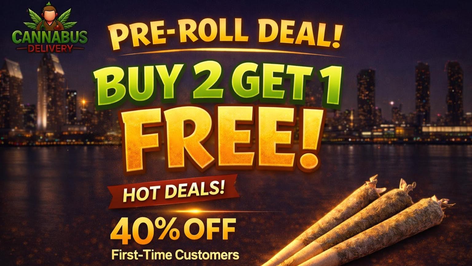 Cannabus - Gaslamp District PUFF & PASS - B2G1 PRE-ROLLS (SELECT) + 40% FTP'S!