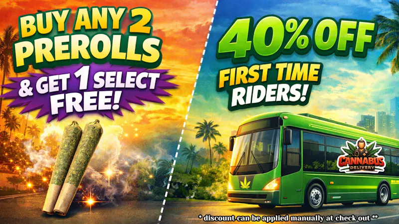 Cannabus - Del Mar B2G1 PREROLLS GET 1 (SELECT) FOR 0.01! + 40% FTPS!