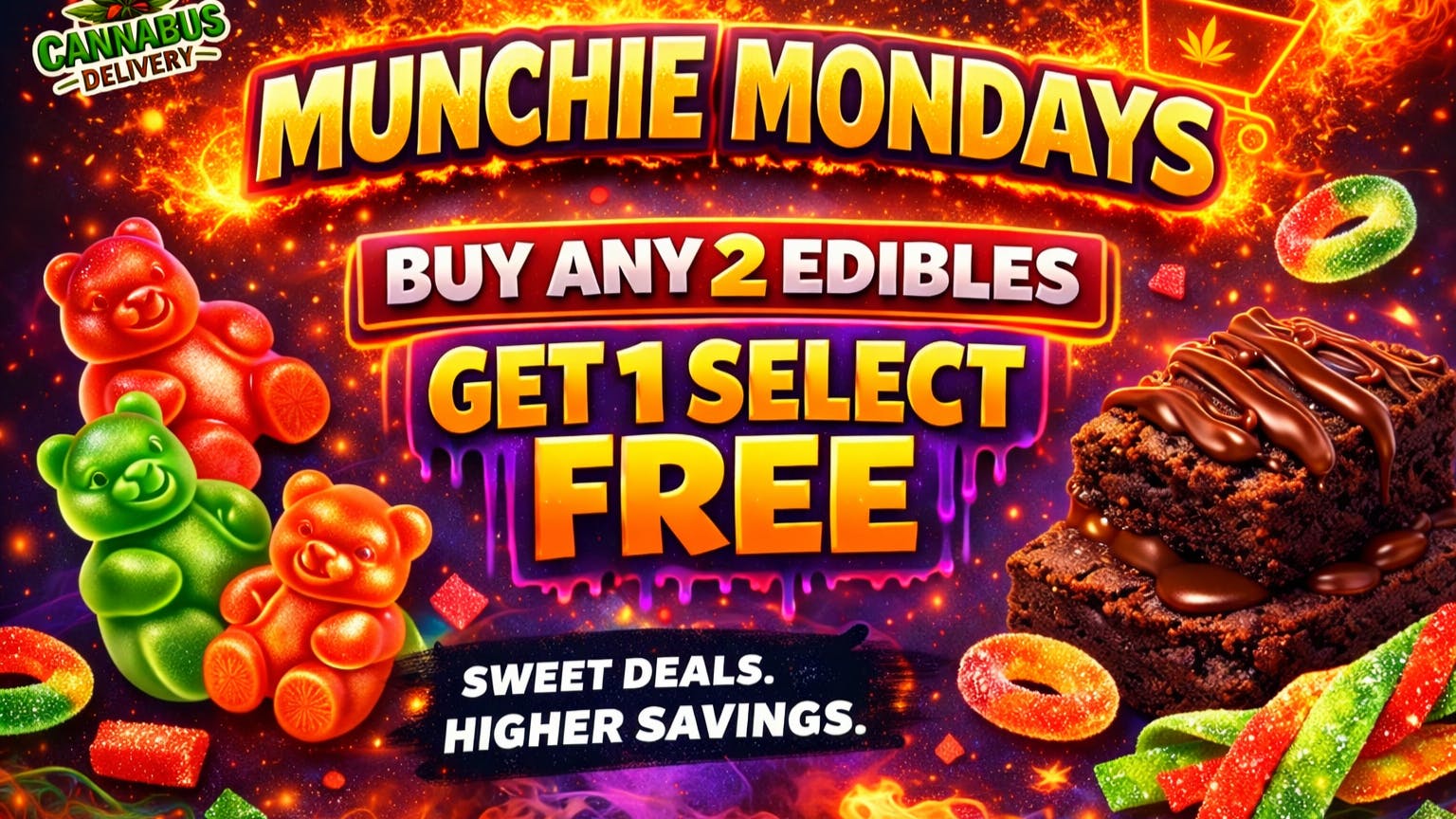 Cannabus - Gaslamp District BUY 2 EDIBLES GET 1 (SELECT)!!! 40% OFF FOR FTP'S!