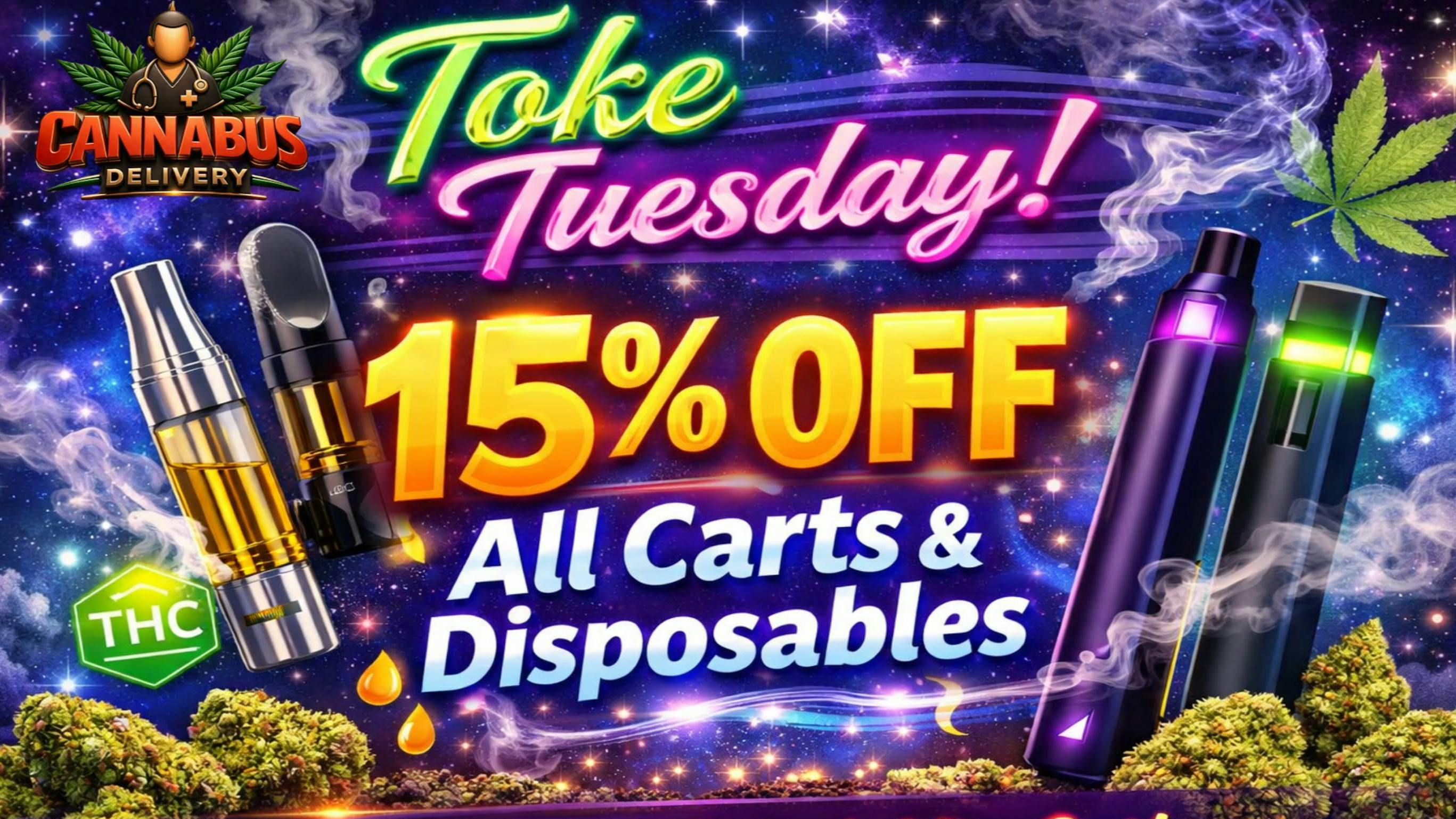 Cannabus - Gaslamp District 15% OFF ALL CARTS & DISPOSABLES!!!