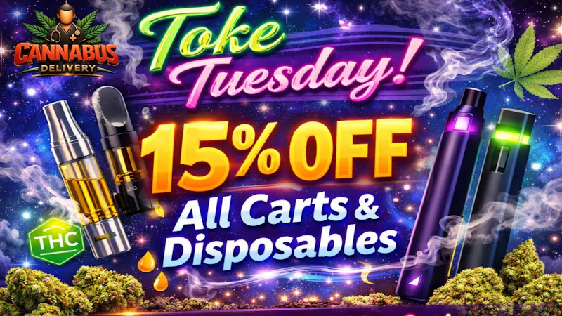 Cannabus - Gaslamp District 15% OFF ALL CARTS & DISPOSABLES!!!