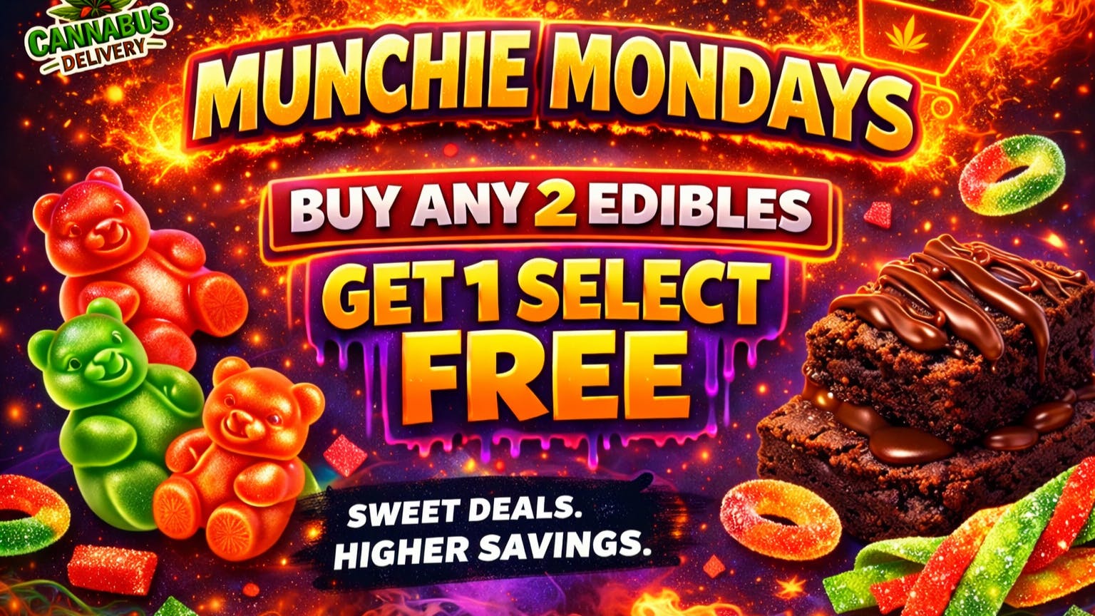 Cannabus - Chula Vista BUY 2 EDIBLES - GET 1 (SELECT) FOR 0.01!!!