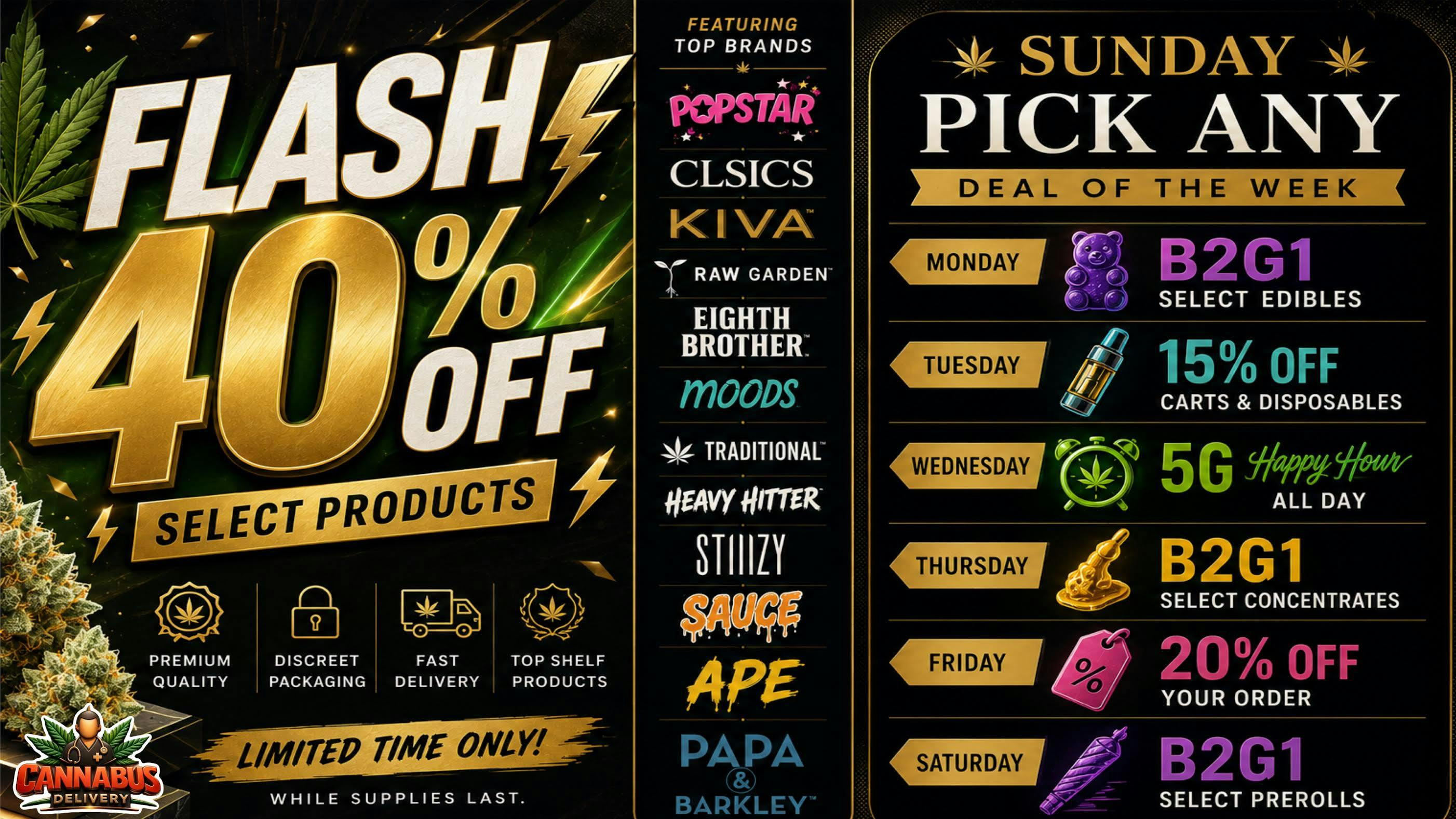 Cannabus - El Cajon 40% OFF FLASH SALE OR PICK ANY DEAL OF THE WEEK!