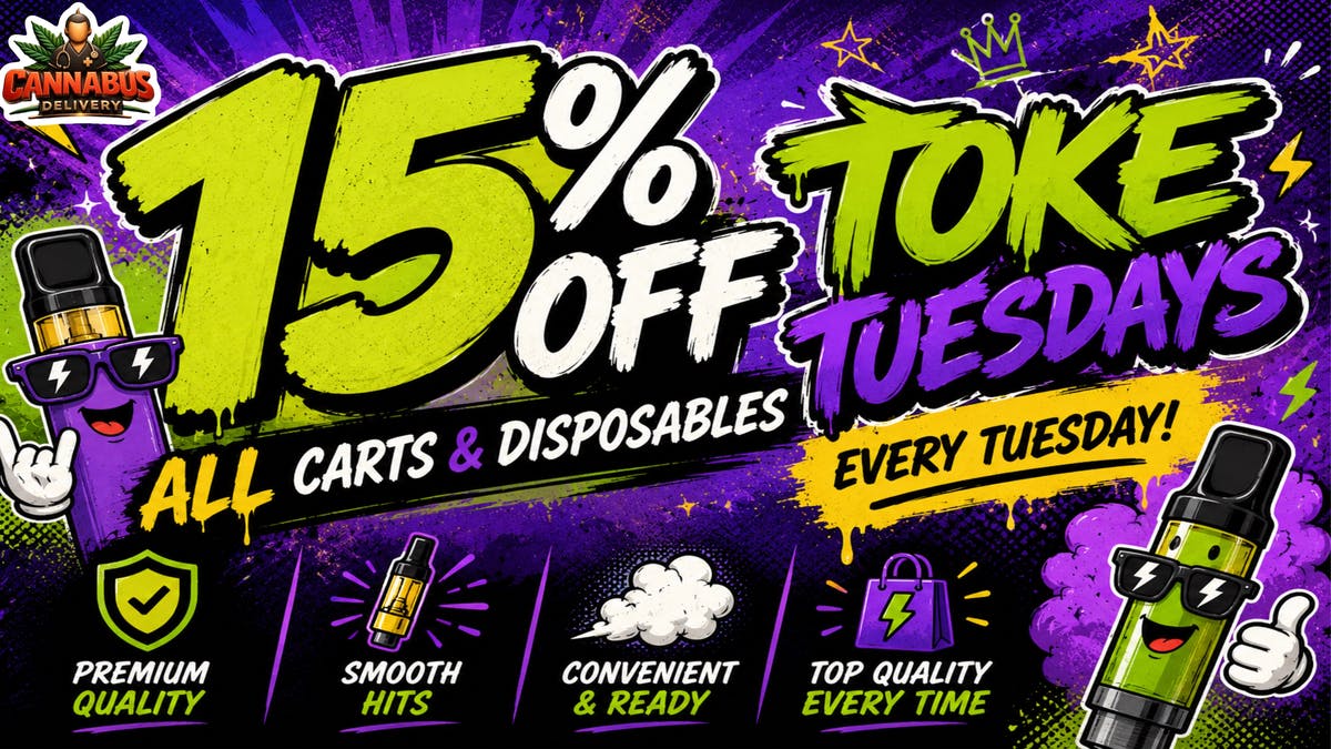 Cannabus - Poway / Mira Mesa 15% OFF ALL CARTS & DISPOSABLES!!!