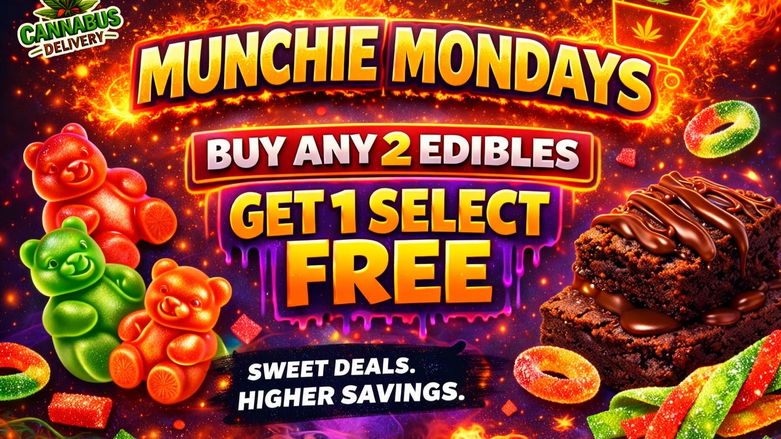 Cannabus - Clairemont / Kearny BUY 2 EDIBLES GET 1 (SELECT!!)