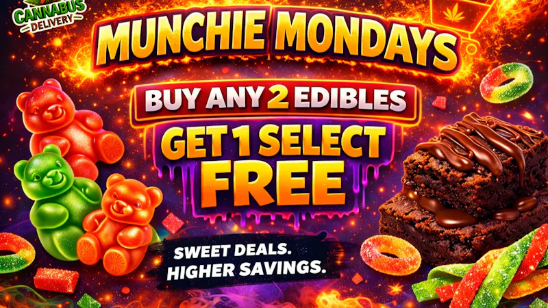 Cannabus - Pacific Beach MUNCHIE MONDAY: BUY 2 EDIBLES GET 1 SELECT!!!