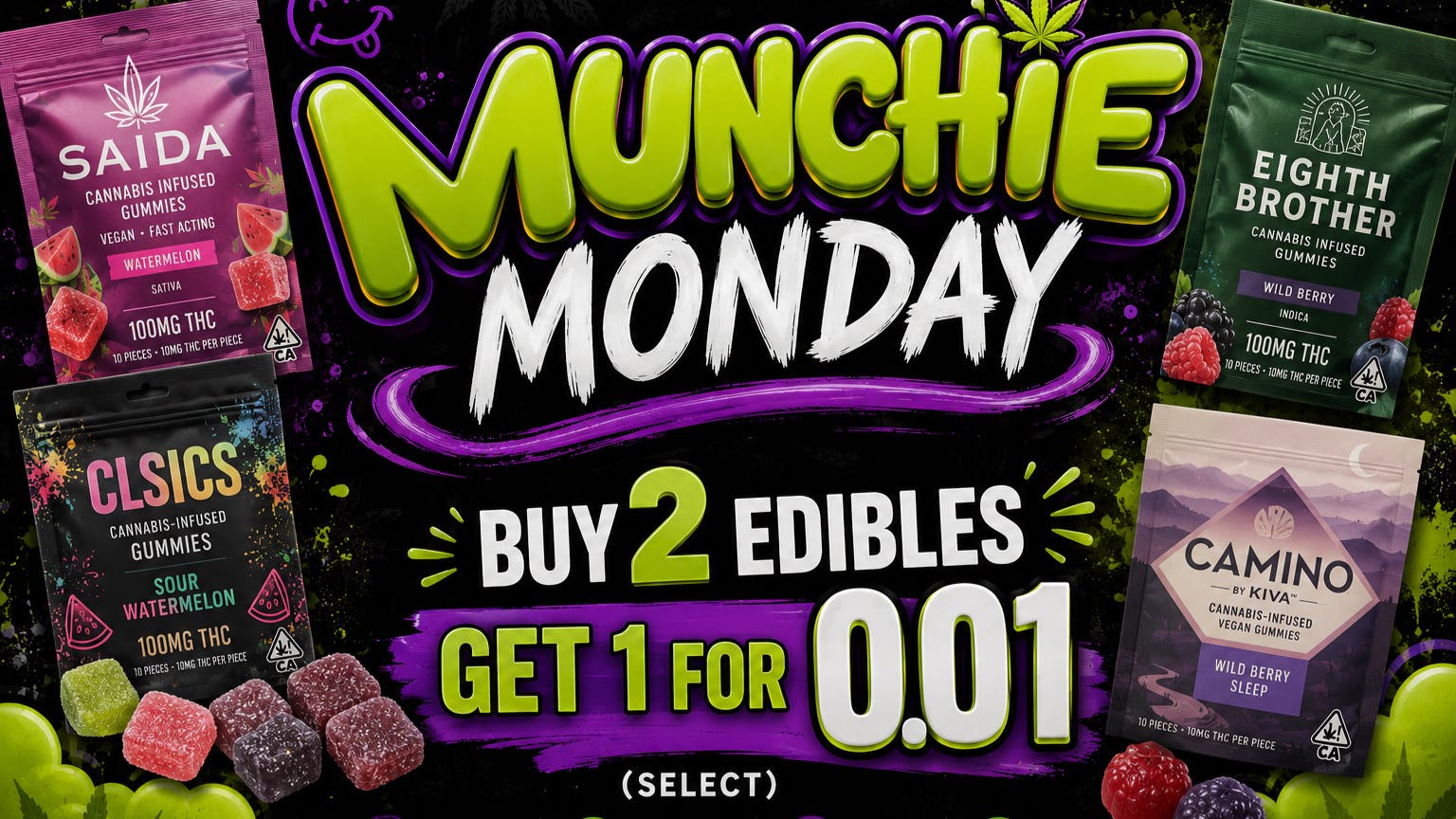 Cannabus - Ocean Beach BUY 2 EDIBLES GET 1 FOR 0.01 !! (SELECT)