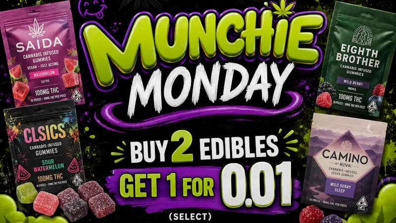 Cannabus - Poway / Mira Mesa EVERY 2 EDIBLES YOU BUY - GET 1 FOR 0.01 (SELECT)!