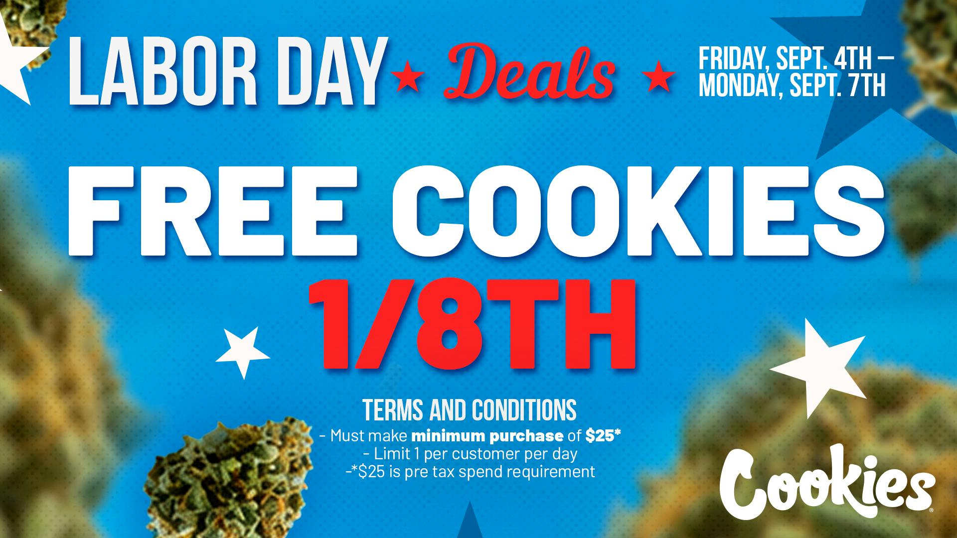 Cookies - New Buffalo Cookies Labor Day Deals: Free Eighths This Weekend