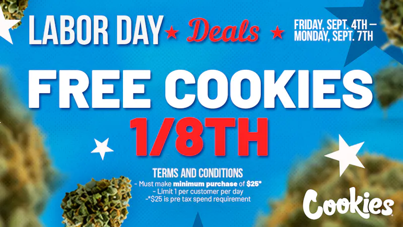 Cookies - New Buffalo Cookies Labor Day Deals: Free Eighths This Weekend