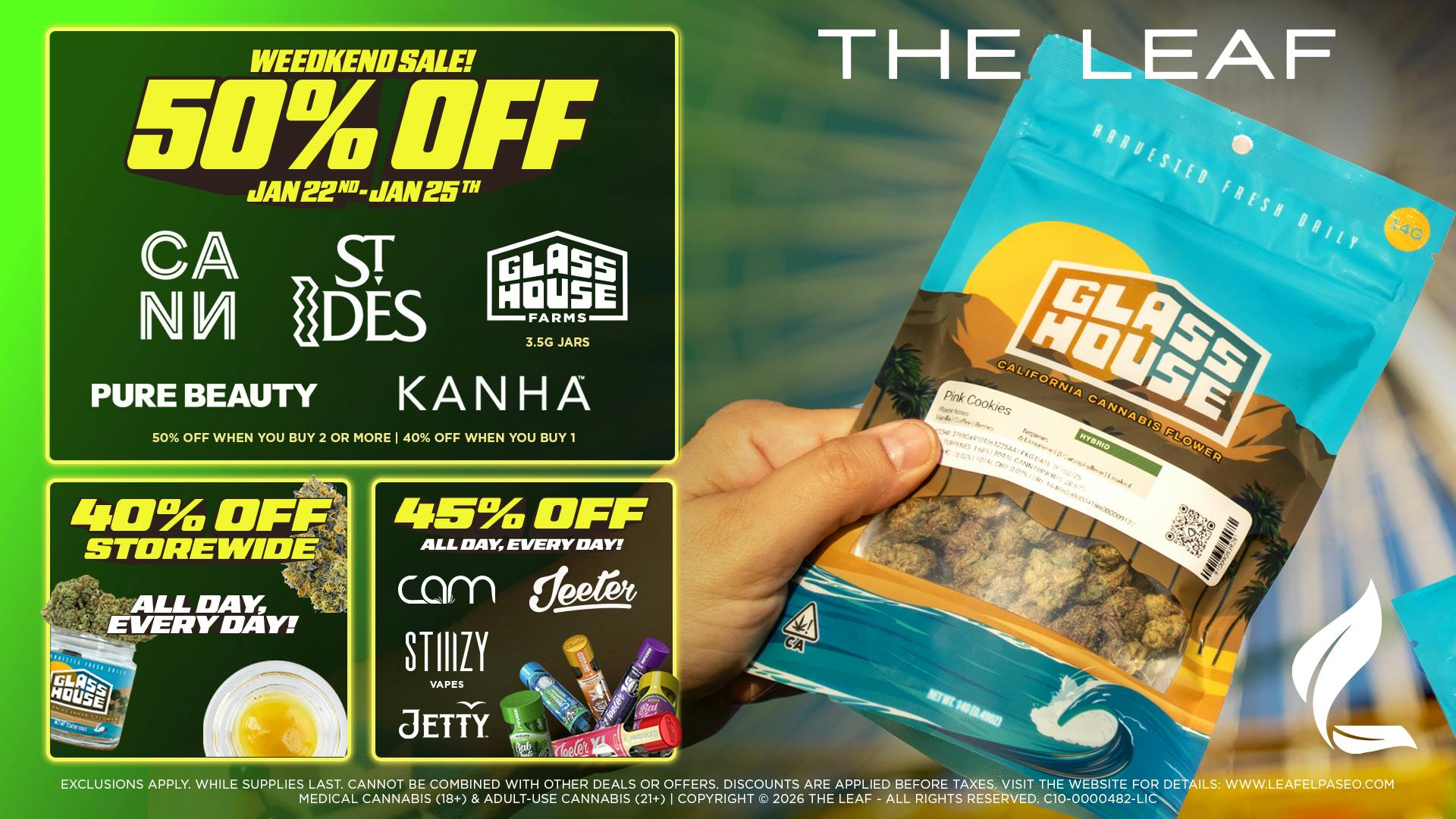 The Leaf El Paseo 🔥50% OFF🔥 WEEDKEND SALE🔥