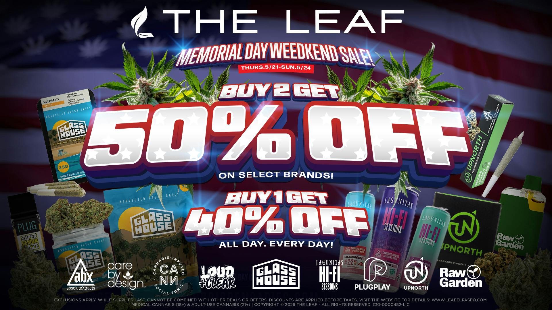 The Leaf El Paseo 🪖🇺🇸50% OFF🇺🇸MEMORIAL WEEDKEND SALE🪖🇺🇸