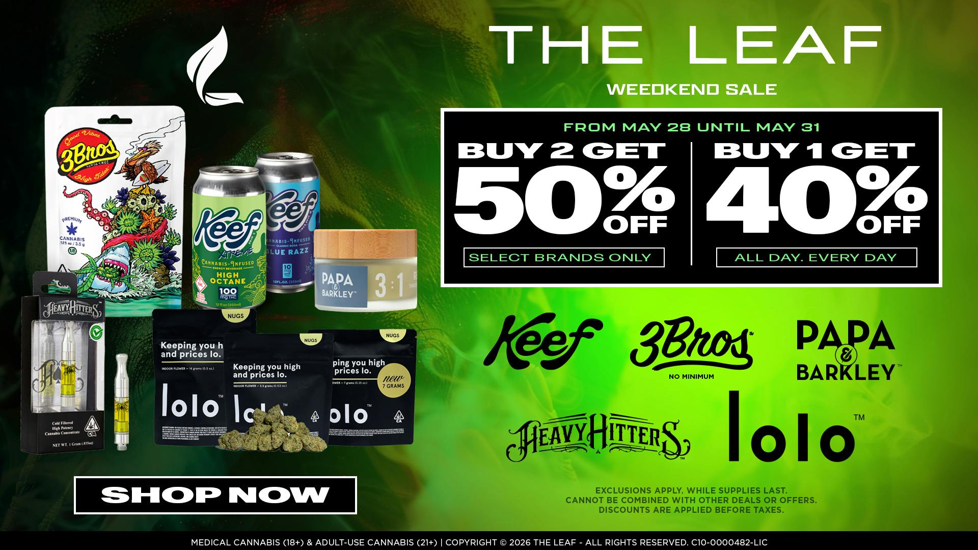 The Leaf El Paseo 50% OFF🌿WEEDKEND SALE🔥🪴💨😌