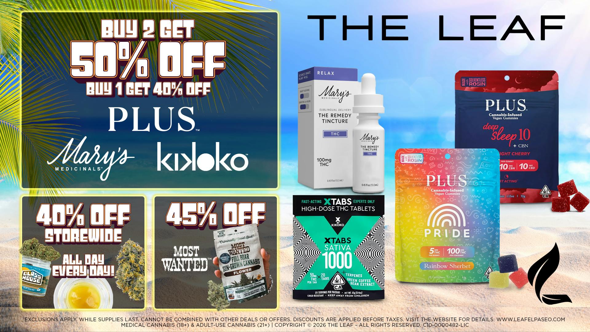 The Leaf El Paseo 50% OFF🔥 SELECT BRANDS 🔥 MONDAYS