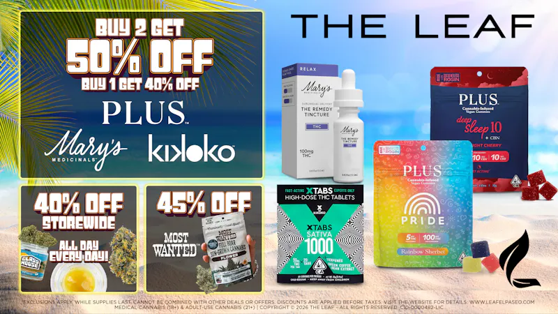 The Leaf El Paseo 50% OFF🔥 SELECT BRANDS 🔥 MONDAYS