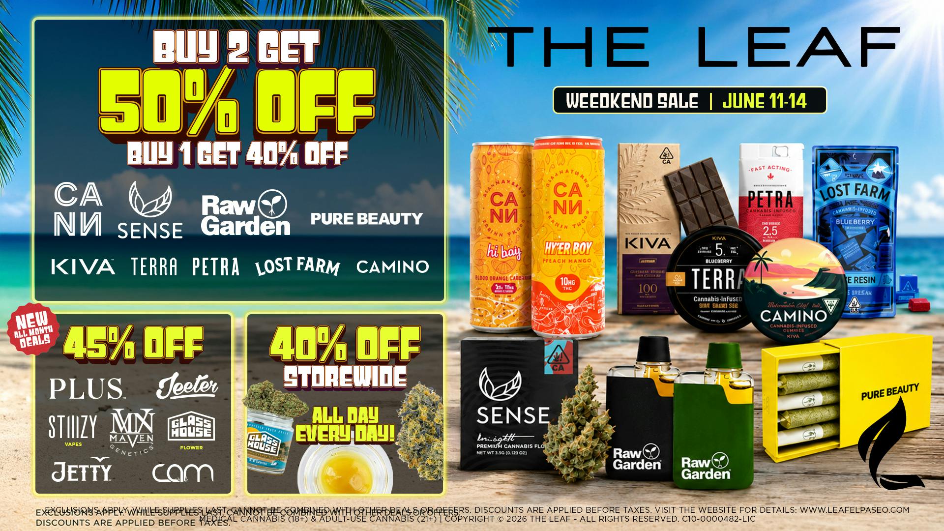 The Leaf El Paseo 50% OFF🌿WEEDKEND SALE🔥🪴💨😎