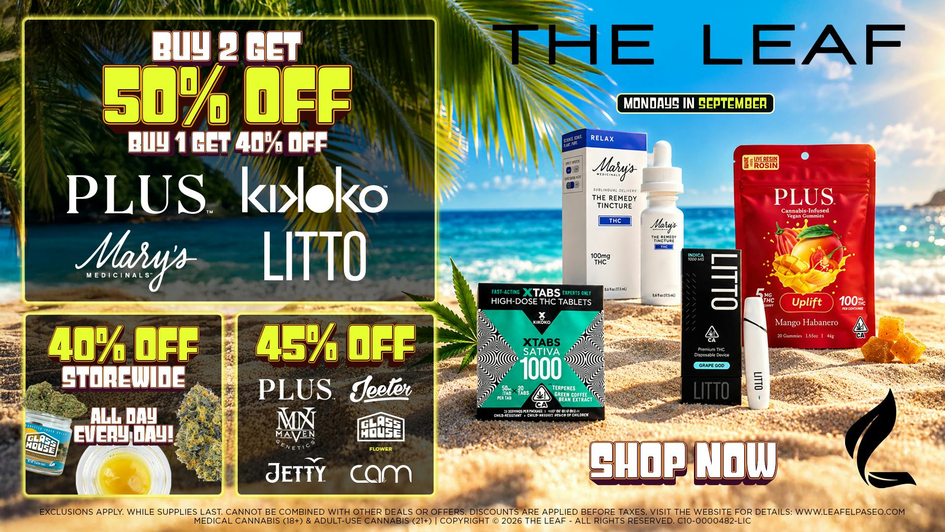 The Leaf El Paseo 50% OFF🔥 SELECT BRANDS 🔥 MONDAYS