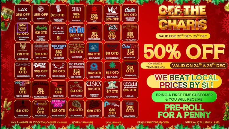 Off the Charts - Stockton COUNTDOWN TO KUSH-MAS!