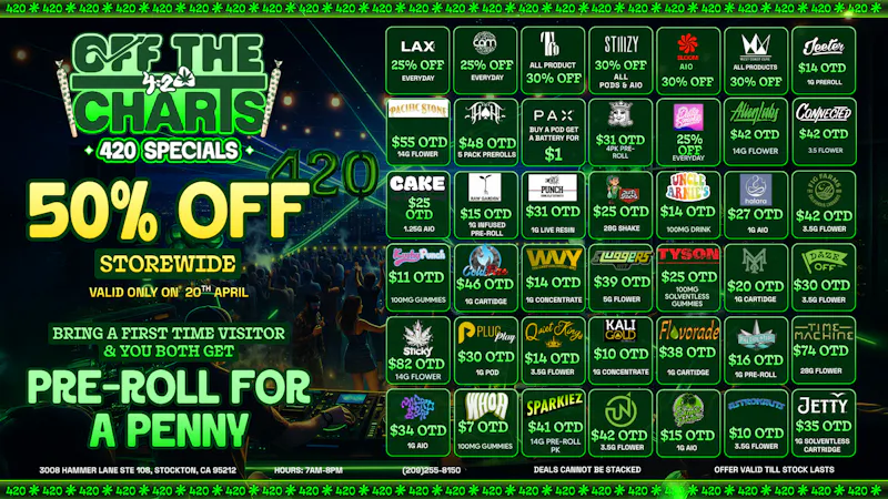 Off the Charts - Stockton BEST DEALS IN TOWN!