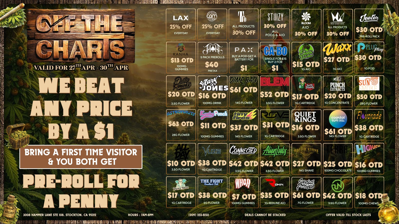 Off the Charts - Stockton BEST DEALS IN TOWN!