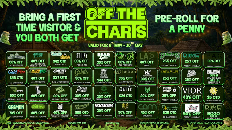 Off the Charts - Stockton BEST DEALS IN TOWN!
