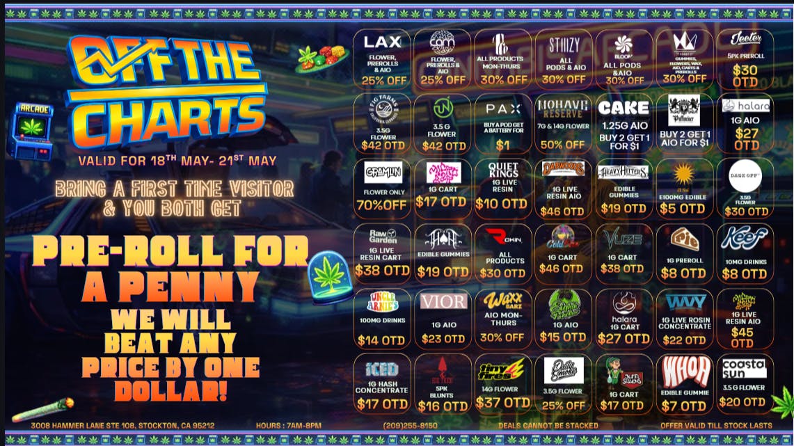 Off the Charts - Stockton BEST DEALS IN THE 209!